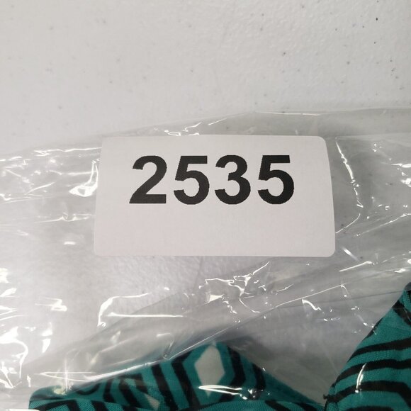 Cocomo Womens Geometric Print Popover Top Size 1X Green Stretch Mature Office - Picture 7 of 8